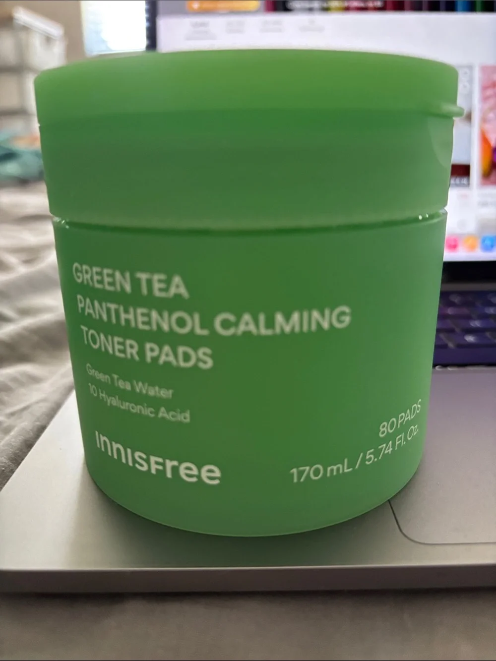 Innisfree Green Tea Panthenol Calming Ton3r Pads - Green
